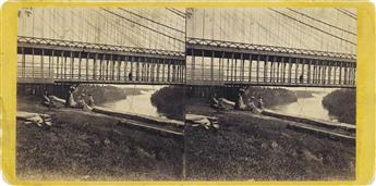 (NEW YORK STATE) Group of 95 stereo views of picturesque New York State, with 24 scenes of Niagara Falls, 40 of Watkins Glen (16 by Pur